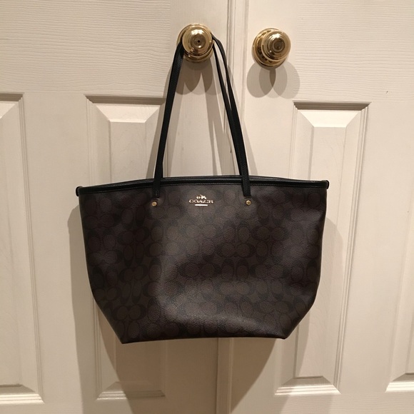 Coach Handbags - Authentic Coach Signature City Zip Tote